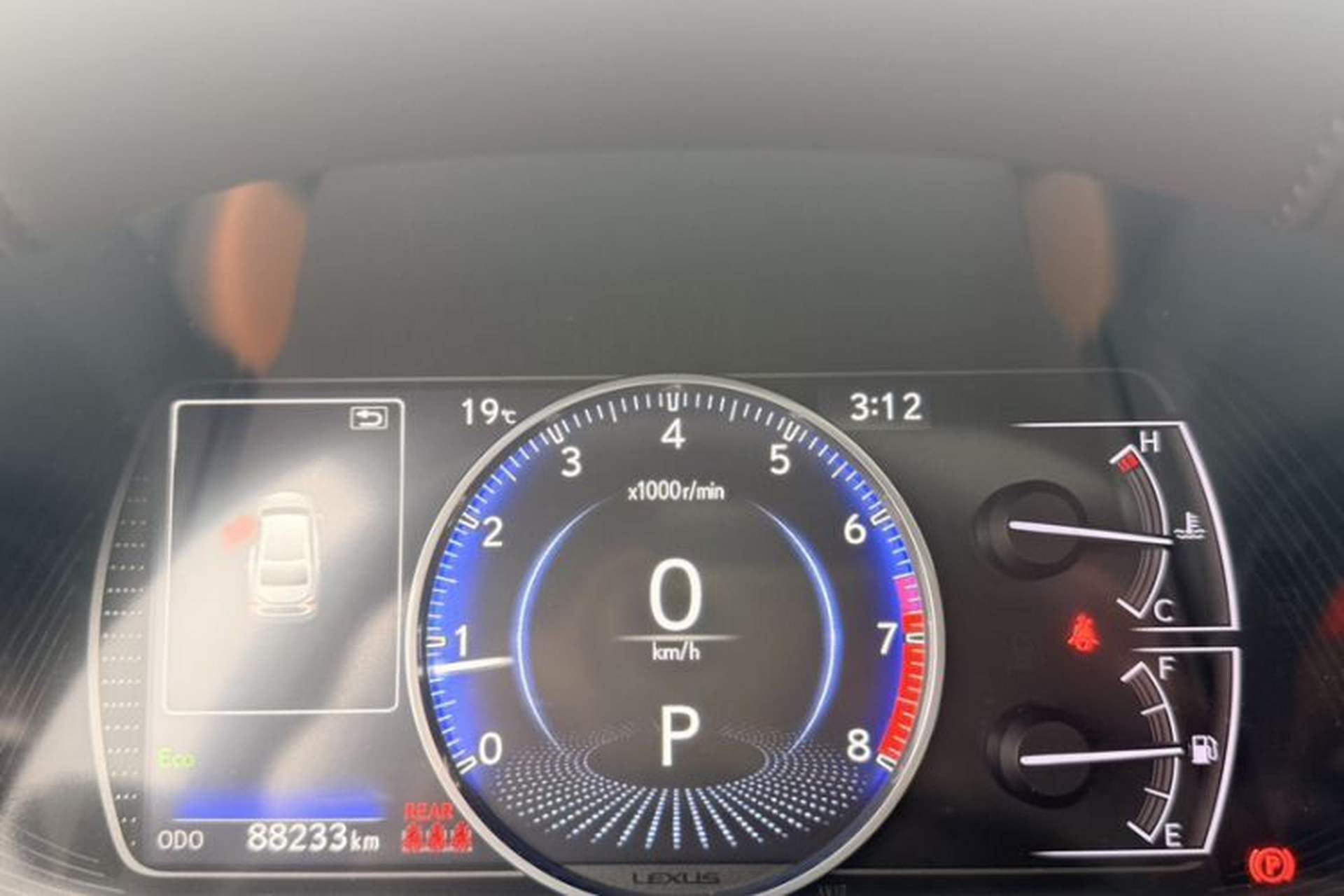 Used Lexus ES 2020 200 Excellence Edition Odometer Close Up