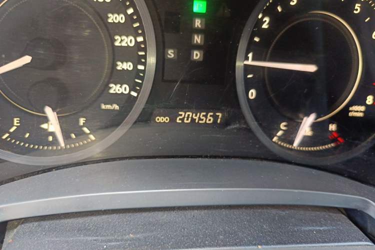 Used Lexus IS 2009 300C Odometer Close Up