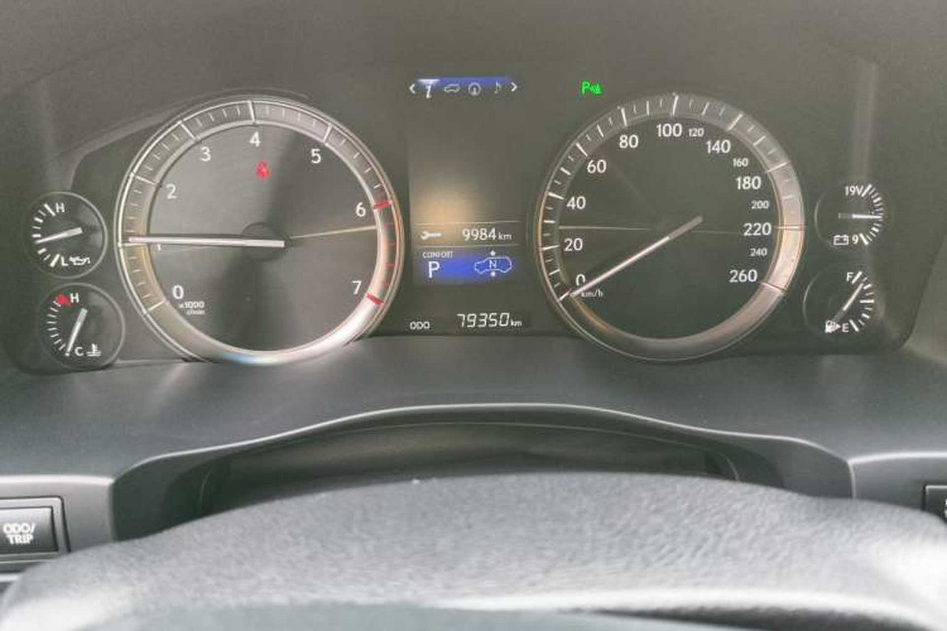 Used Lexus LX  Odometer Close Up