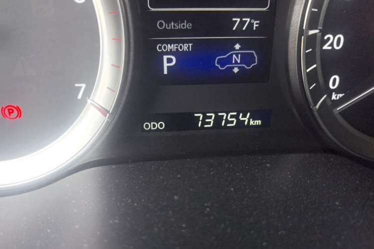 Used Lexus LX  Odometer Close Up
