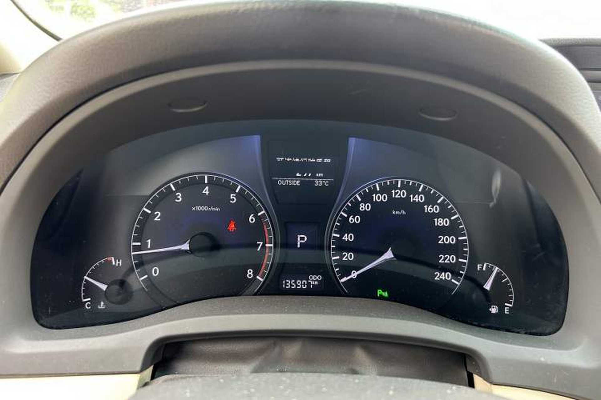 Used Lexus RX Classic 2012 270 Elegant Edition Odometer Close Up