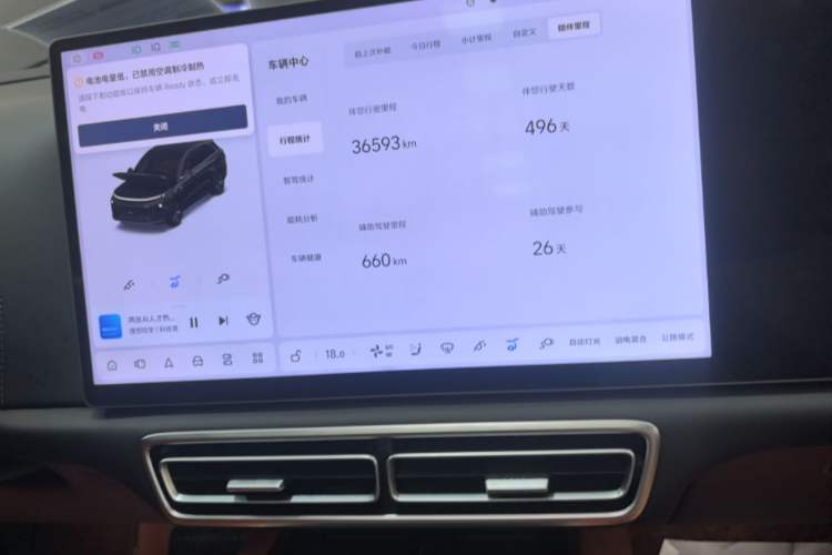 Used Li Auto L6 2024 Pro Model Audio And AC Panel