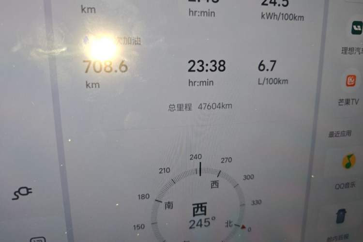 Used Li Auto L6 2024 Pro Model Odometer Close Up