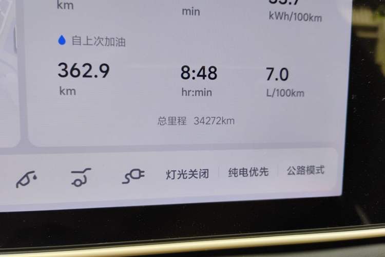 Used Li Auto L6 2024 Pro Model Odometer Close Up