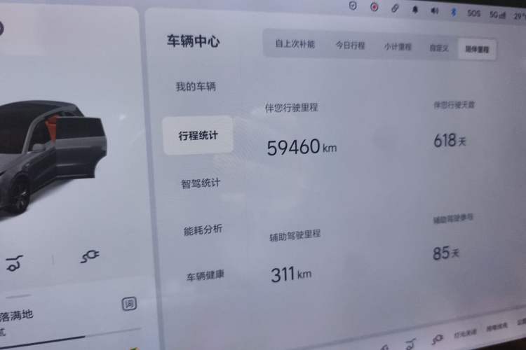 Used Li Auto L6 2024 Pro Model Odometer Close Up