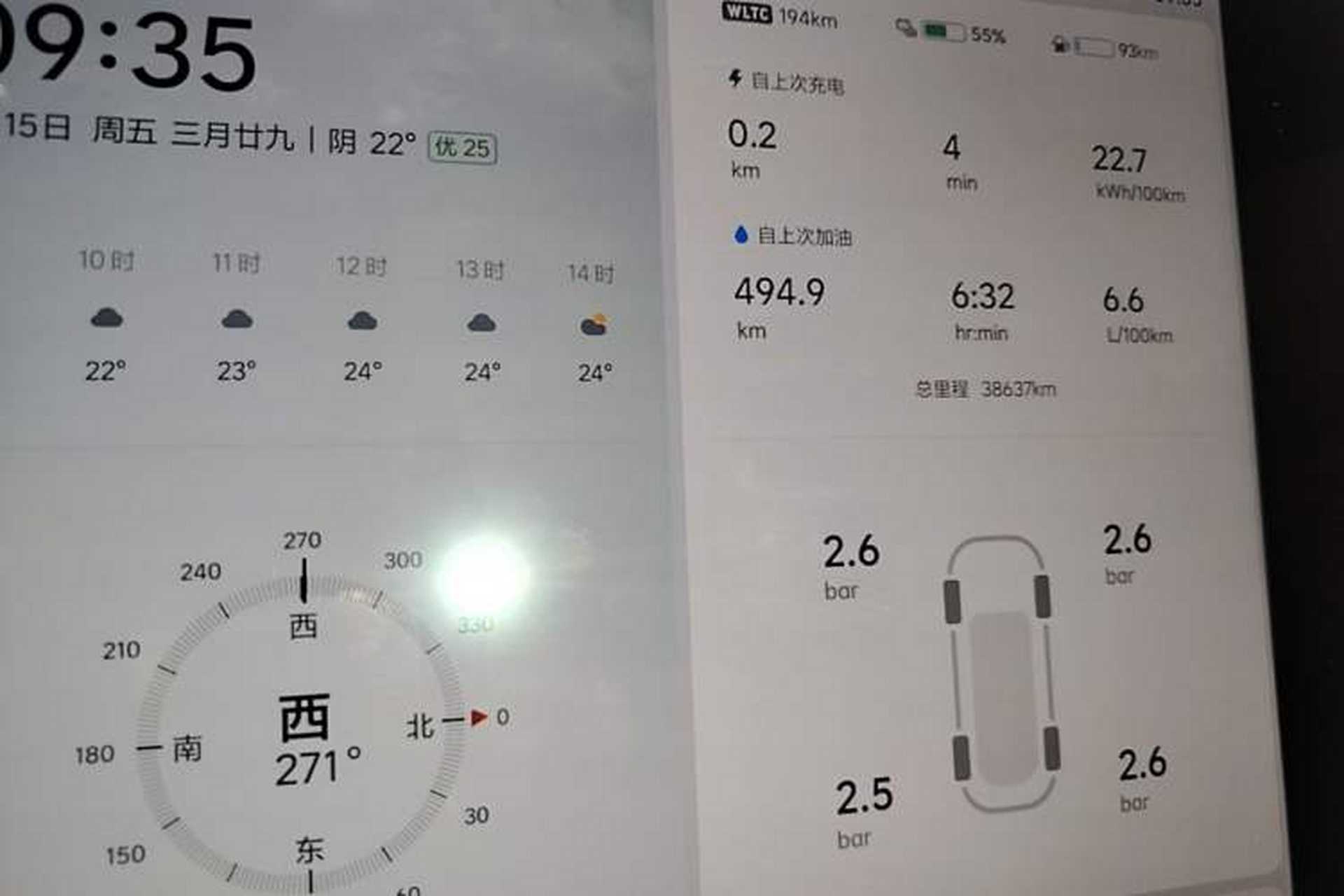 Used Li Auto L7 2023 Pro Model Instrument Cluster