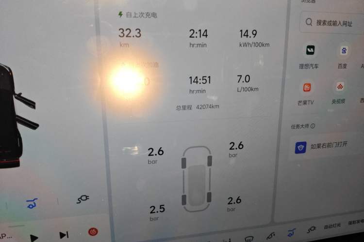 Used Li Auto L7 2023 Air model Odometer Close Up