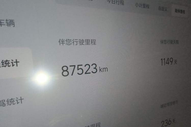 Used Li Auto L7 2023 Pro Model Odometer Close Up