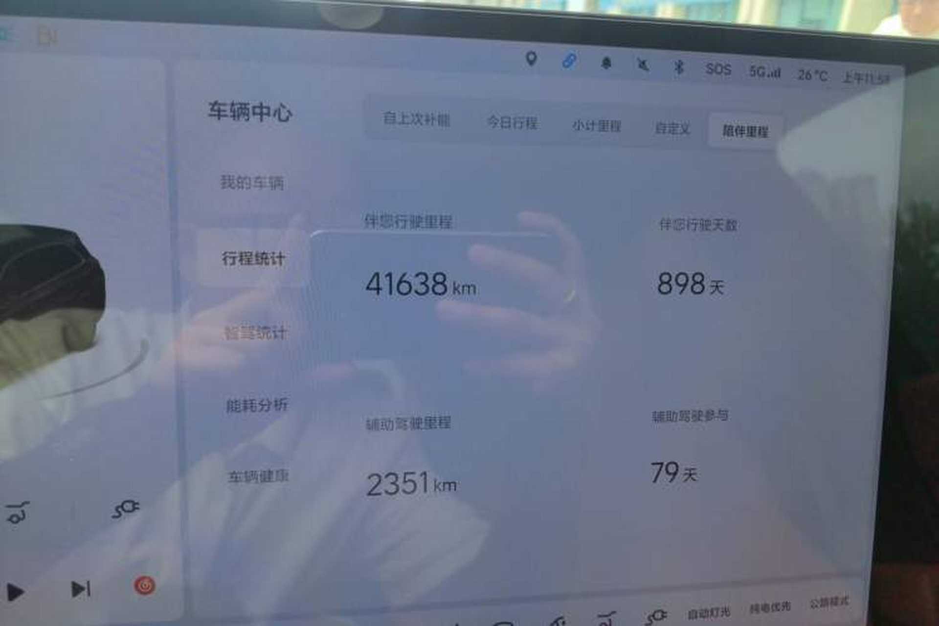 Used Li Auto L7 2023 Pro Model Odometer Close Up