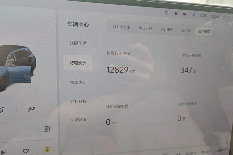 Used Li Auto L7 2023 Pro Model Odometer Close Up