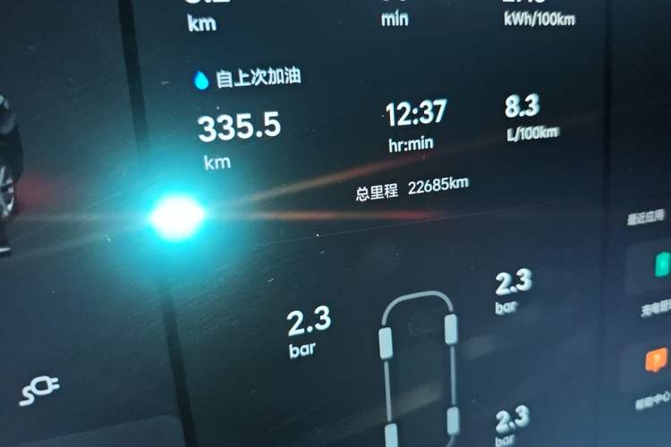 Used Li Auto L7 2024 MAX Model Odometer Close Up