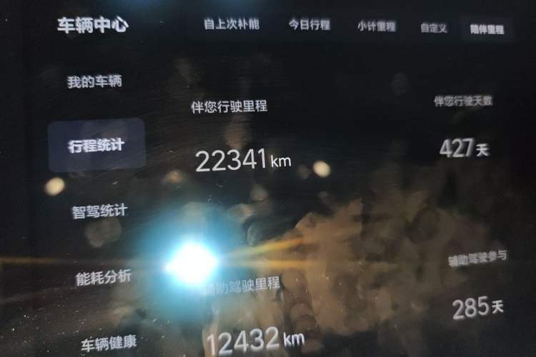 Used Li Auto L7 2024 MAX Model Odometer Close Up