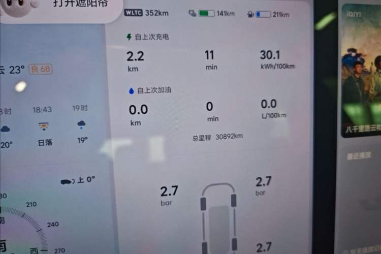 Used Li Auto L7 2024 Ultra Model Odometer Close Up