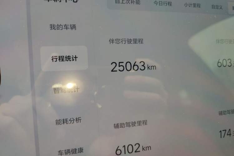 Used Li Auto L7 2024 Pro Model Odometer Close Up