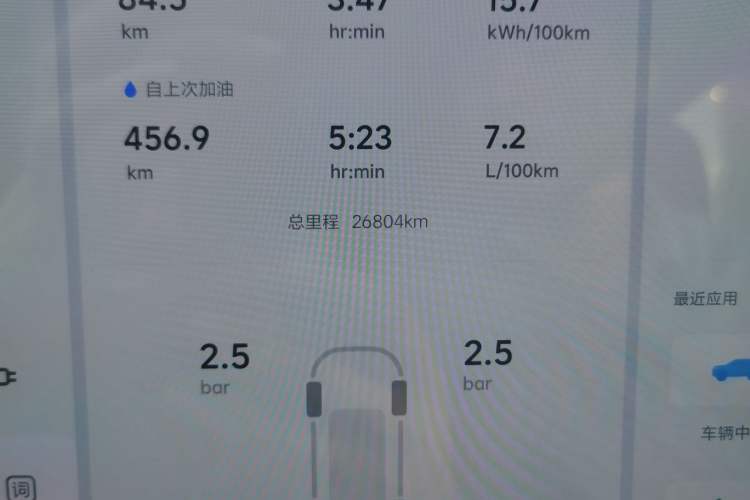 Used Li Auto L7 2024 MAX Model Odometer Close Up