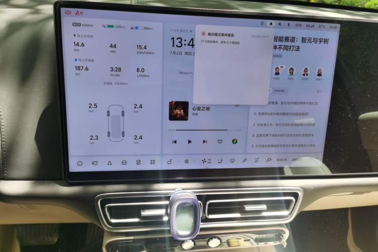 Used Li Auto L7 2024 Ultra Model Audio And AC Panel