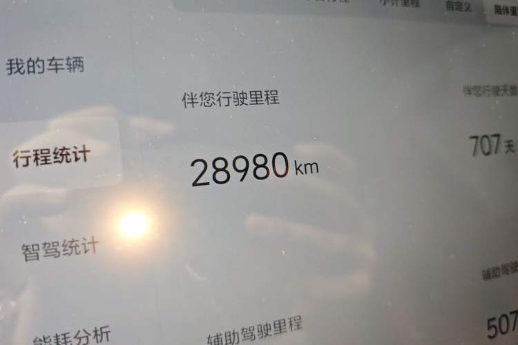 Used Li Auto L7 2024 MAX Model Odometer Close Up