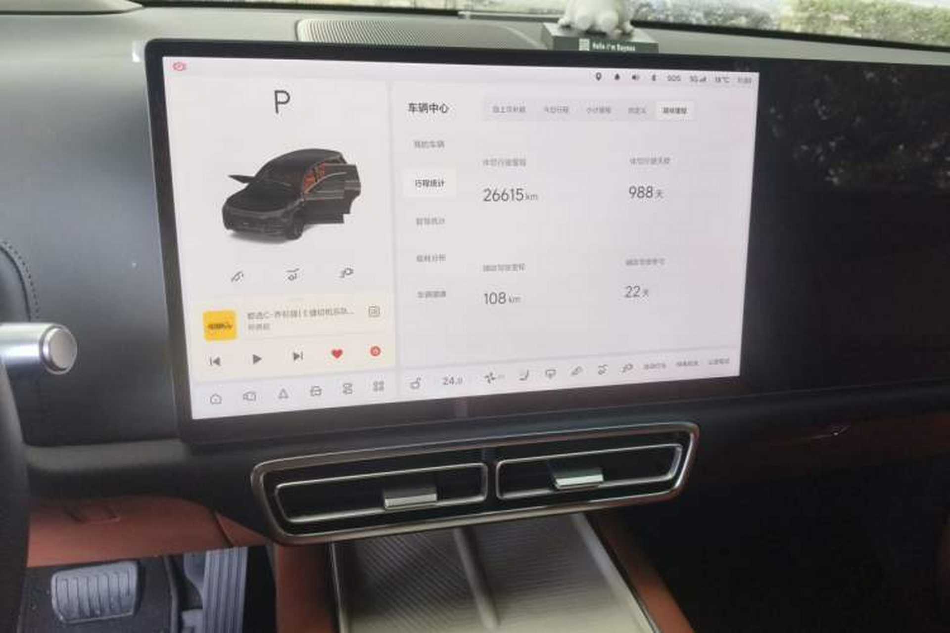 Used Li Auto L8 2023 Pro Model Audio And AC Panel
