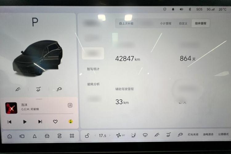 Used Li Auto L8 2023 Pro Model Audio And AC Panel