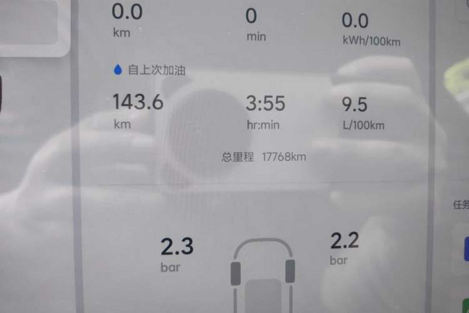 Used Li Auto L8 2023 Air model Odometer Close Up
