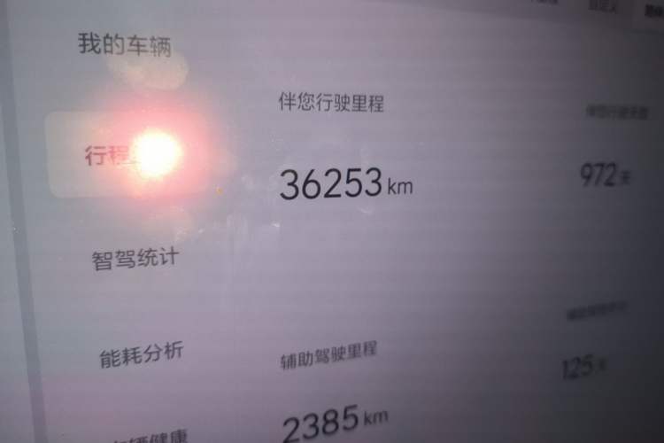 Used Li Auto L8 2023 Pro Model Odometer Close Up