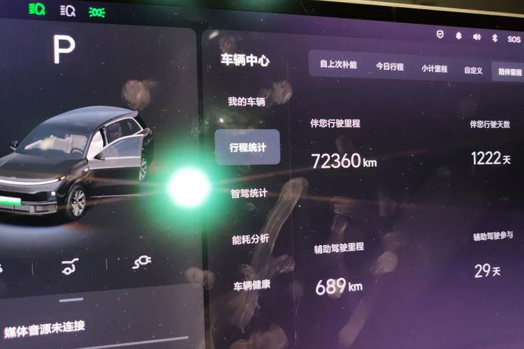 Used Li Auto L8 2023 Pro Model Odometer Close Up