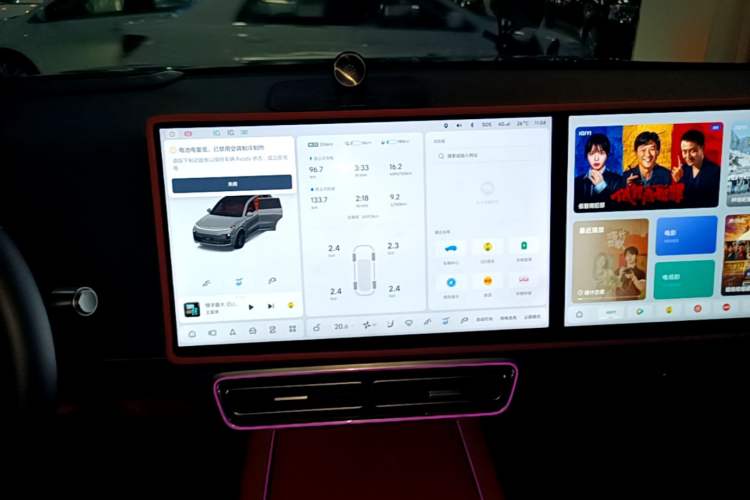 Used Li Auto L8 2023 Pro Model Audio And AC Panel