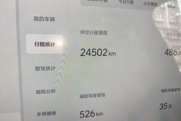 Used Li Auto L8 2023 Pro Model Odometer Close Up
