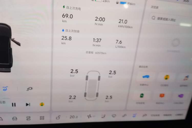 Used Li Auto L8 2023 Pro Model Odometer Close Up
