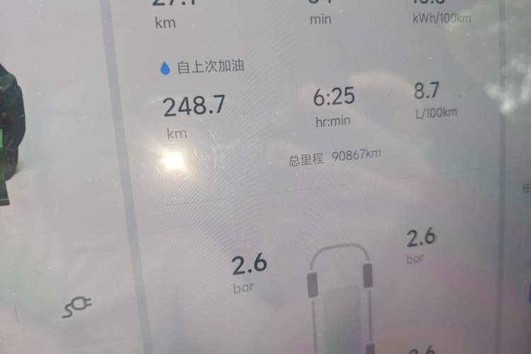 Used Li Auto L8 2023 Pro Model Odometer Close Up