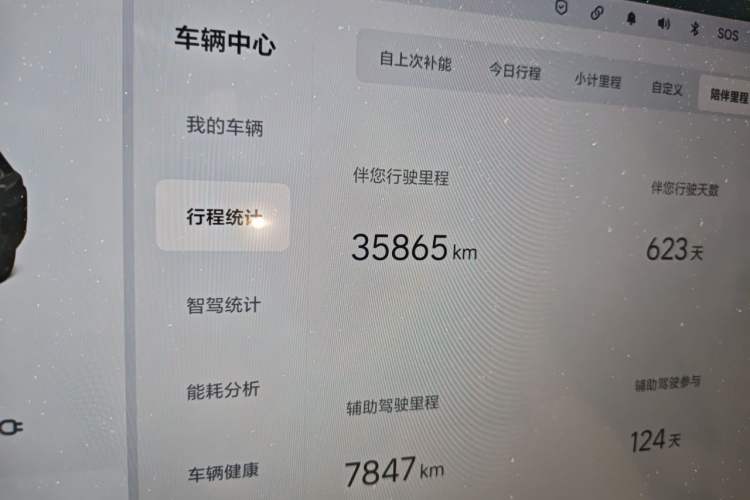 Used Li Auto L8 2024 Pro Model Odometer Close Up