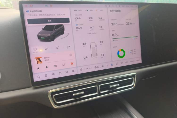 Used Li Auto L8 2024 Ultra Model Audio And AC Panel