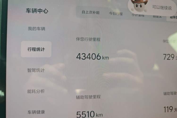 Used Li Auto L8 2024 Pro Model Odometer Close Up