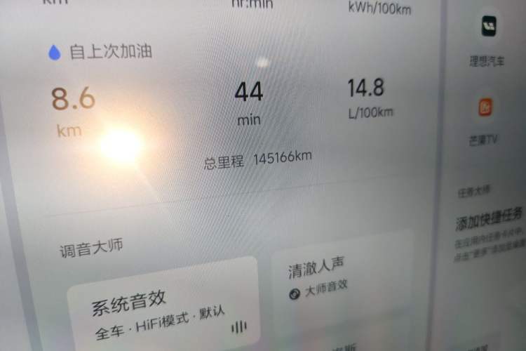 Used Li Auto L9 2022 Max model Odometer Close Up