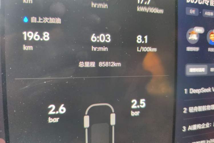 Used Li Auto L9 2022 Max model Odometer Close Up