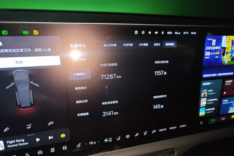 Used Li Auto L9 2022 Max model Odometer Close Up