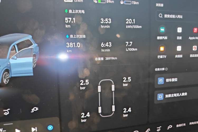 Used Li Auto L9 2022 Max model Odometer Close Up