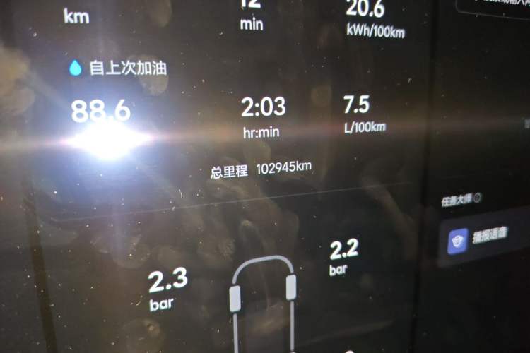 Used Li Auto L9 2022 Max model Odometer Close Up