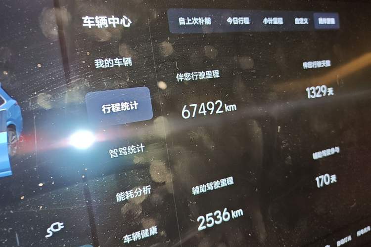 Used Li Auto L9 2022 Max model Odometer Close Up