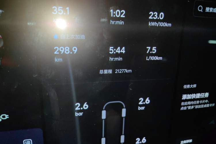 Used Li Auto L9 2022 Max model Odometer Close Up