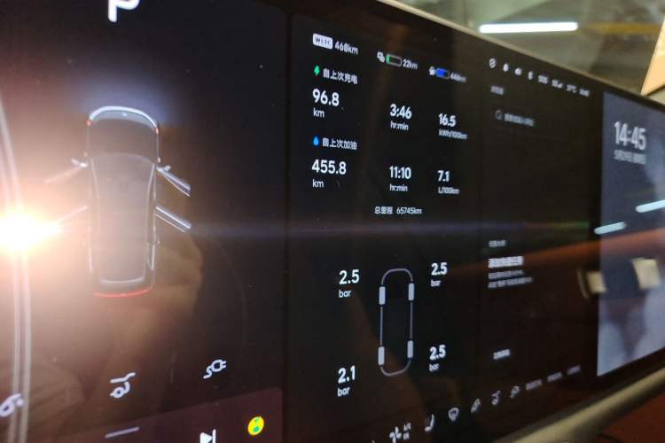 Used Li Auto L9 2022 Max model Odometer Close Up