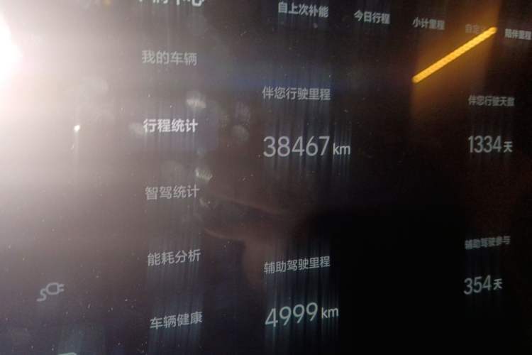 Used Li Auto L9 2022 Max model Odometer Close Up