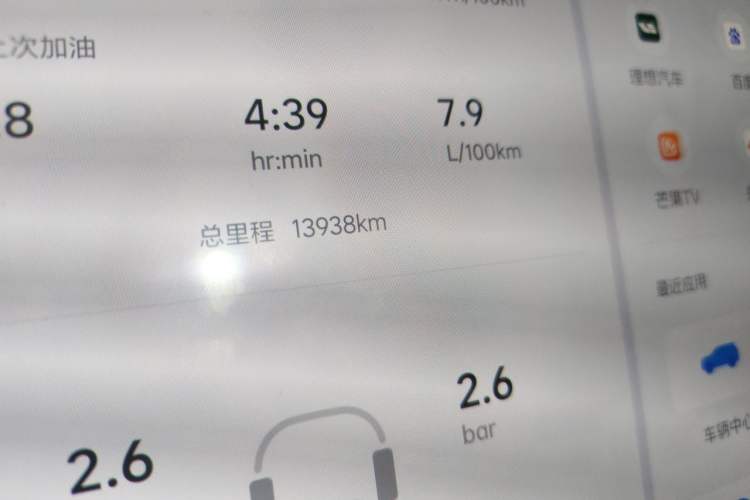 Used Li Auto L9 2022 Max model Odometer Close Up
