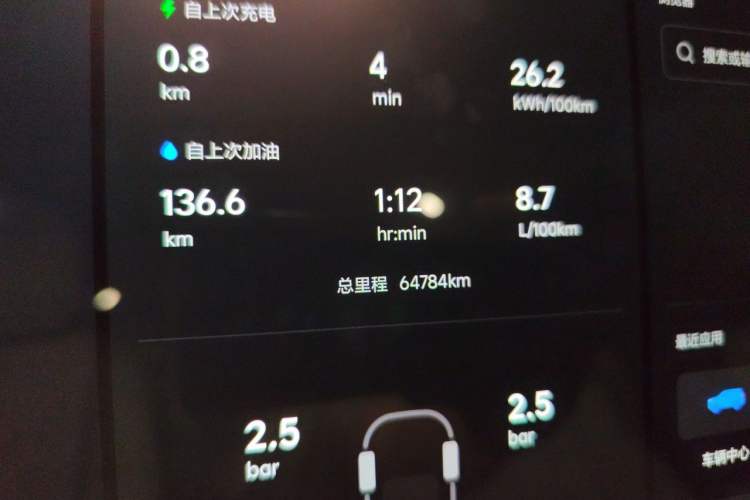 Used Li Auto L9 2022 Max model Odometer Close Up