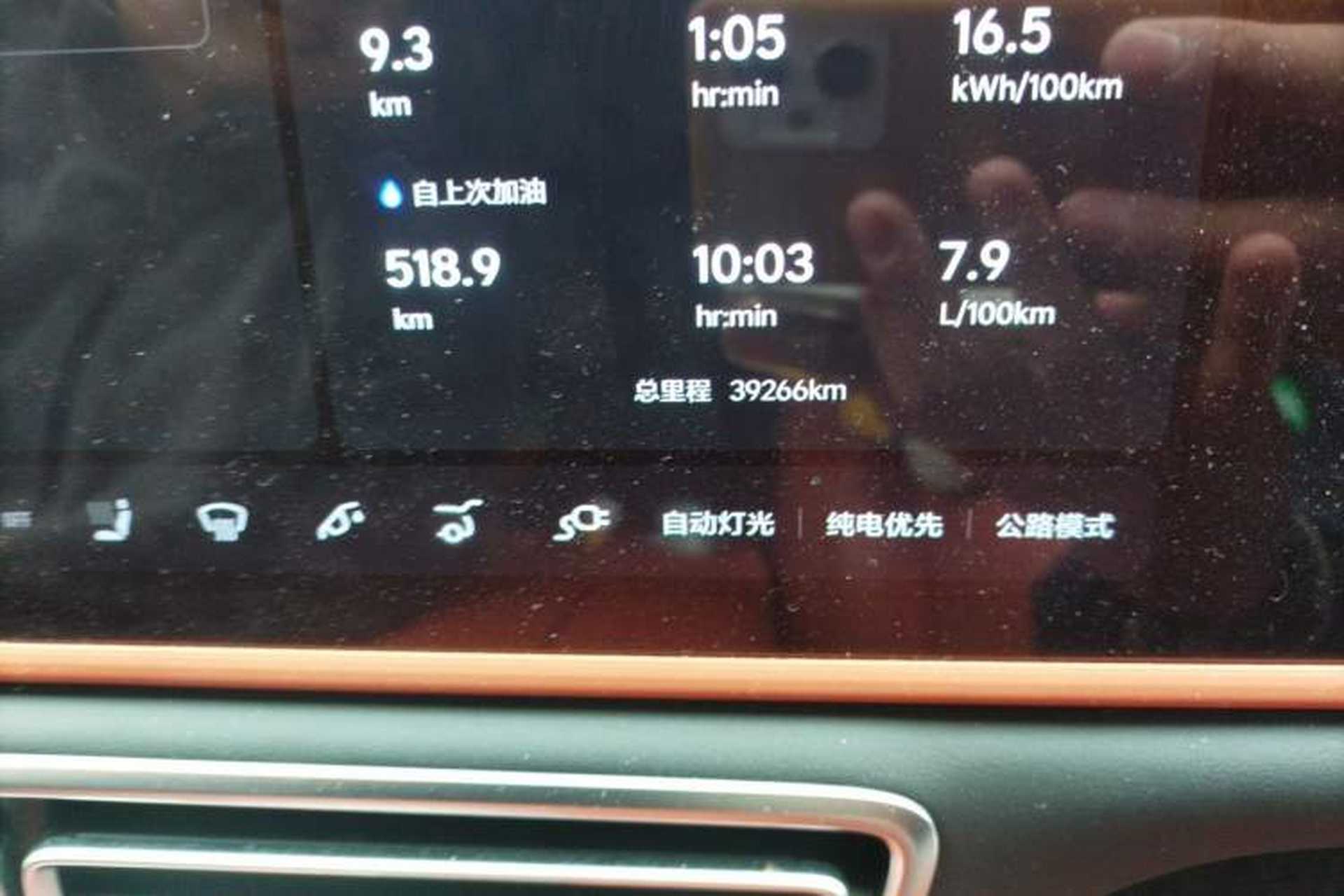 Used Li Auto L9 2023 Pro Model Odometer Close Up