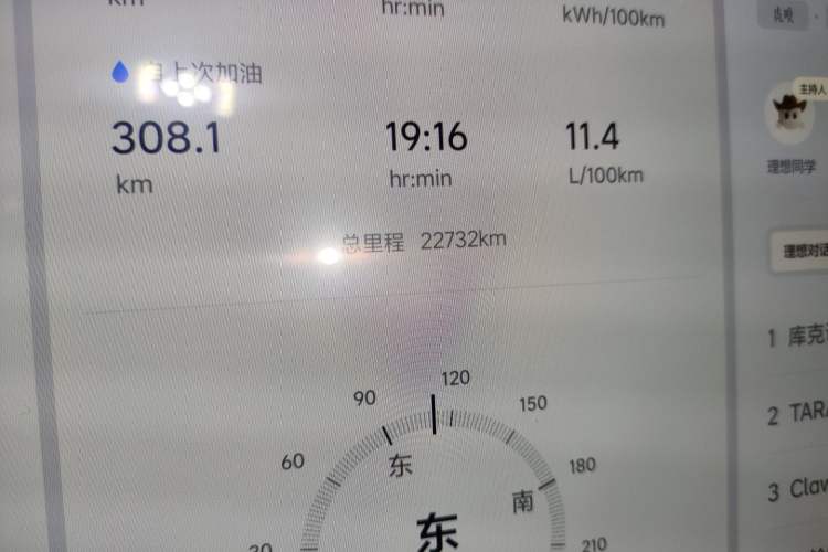 Used Li Auto L9 2023 Pro Model Odometer Close Up