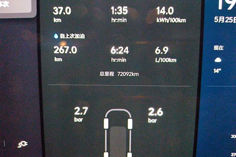 Used Li Auto L9 2023 Pro Model Odometer Close Up