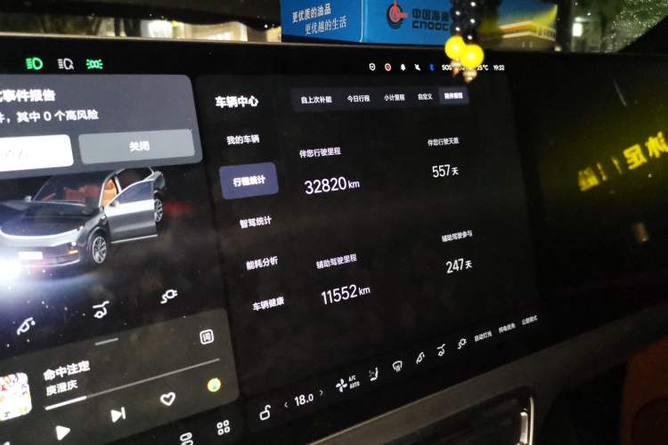 Used Li Auto L9 2023 Pro Model Odometer Close Up