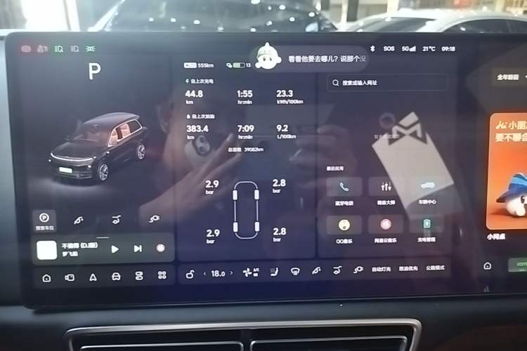 Used Li Auto L9 2024 Ultra Model Audio And AC Panel