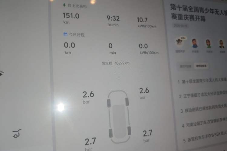 Used Li Auto i6 2025 Model Two-Wheel-Drive Standard Type Odometer Close Up